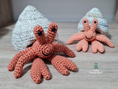 Horace the Hermit Crab - US Terminology - Amigurumi