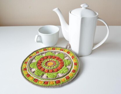 Wheel of Magic Mandala Potholder