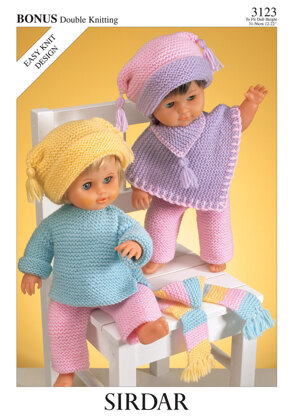 Doll’s Outfit in Hayfield Bonus DK - 3123 - Downloadable PDF