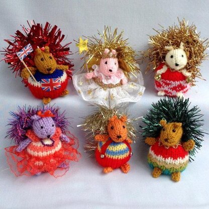 Fuzzy Tots - squirrel Christmas decorations