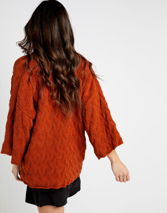 Pacha Cardigan in Wool and the Gang Shiny Happy Cotton - Leaflet