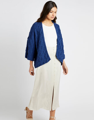 Pacha Cardigan in Wool and the Gang Shiny Happy Cotton - Leaflet