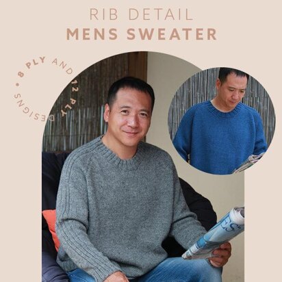 2021 Rib Detail Men's Sweater