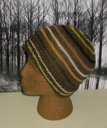 Small Stripe Beanie hat knitting pattern