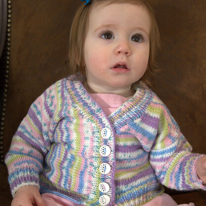 Plymouth Yarn 2863 Multi Directional Baby Cardigan in Dreambaby DK Paintpot PDF