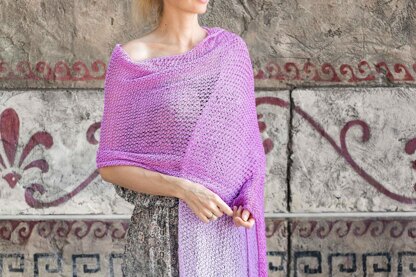 Knitting Pattern Summer Cotton Mesh Shawl