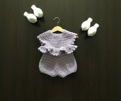 Mia Baby Girl Romper N 473 Crochet pattern by Turquoise Pattern