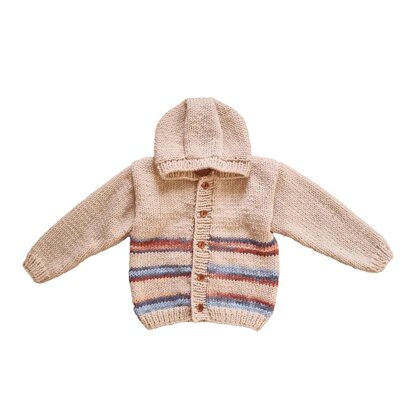 Chunky Striped Hooded Cardigan