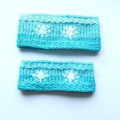 Tunisian Snowflakes Ear Warmer