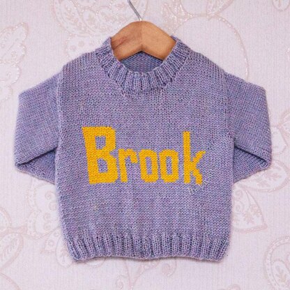 Intarsia - Brook Moniker Chart - Childrens Sweater