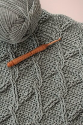 Aran Green Cables Blanket