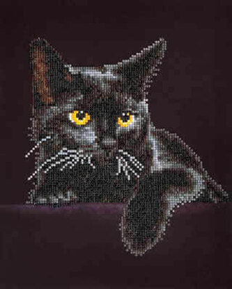 Diamond Dotz Midnight Cat with Frame Diamond Painting Kit