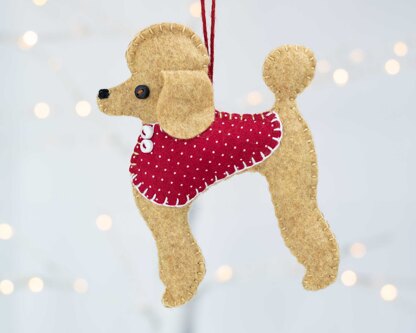 Pepe the Poodle Felt Ornament