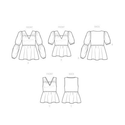 Simplicity Misses' Tops S9545 - Paper Pattern, Size A (10-12-14-16-18-20-22)