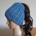 Emily - lace stitch ponytail beanie