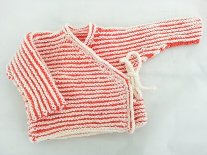 Striped Baby Wrap Cardigan
