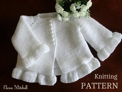 Knit Pattern Baby Girl Jacket Amelia