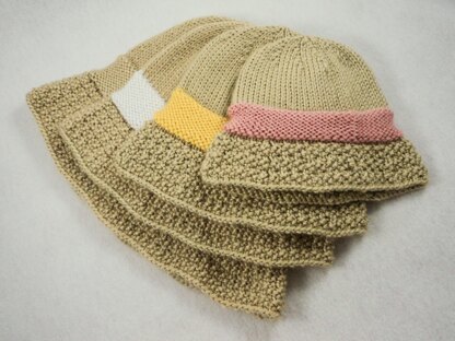 Knit Straw Sun Hat