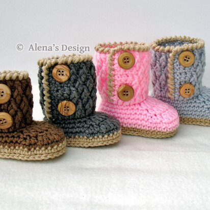 Two-Button Baby Booties