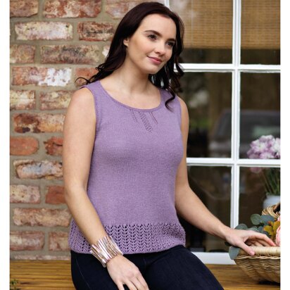 Camilla Line Top in West Yorkshire Spinners Exquisite Lace - Downloadable PDF