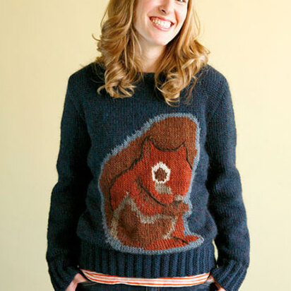 Squirrely Intarsia Pullover in Berroco Peruvia Quick