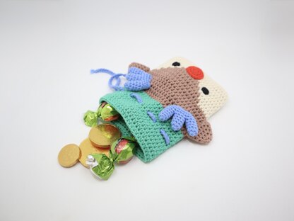 Reindeer Drawstring Treat Bag