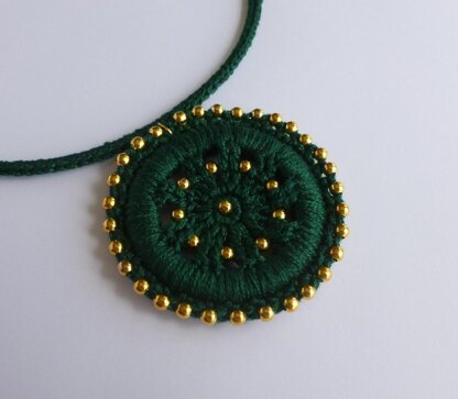 Crochet Earrings Necklace Jewellery Set Fortunes Wheel