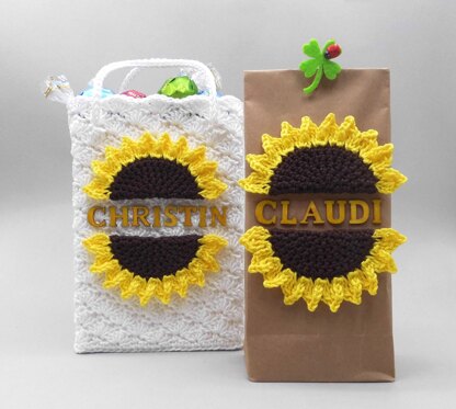 Sunflower gift bag in 3 versions - easy & versatile even for beginners