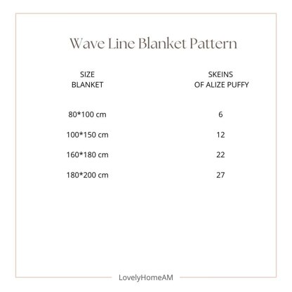 Wave Line Blanket Pattern