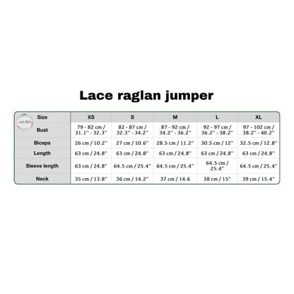Women’s lace raglan jumper