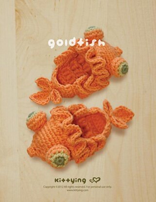 Goldfish Booties CROCHET PATTERN - Gold Fish Crochet Baby Shoe - Crochet Patterns Goldfish - Sea creature Crochet - Animal Booties