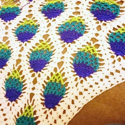 Pineapple Peacock Shawl