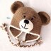 Earflap Bear Hat Crochet Pattern