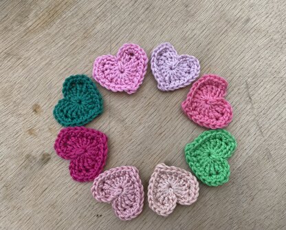 Crochet hearts