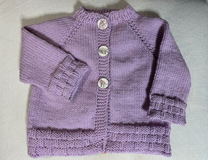 Tiny tots top down cardigan - P116