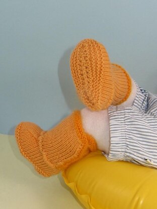 Baby Fur Trim Pull On Booties
