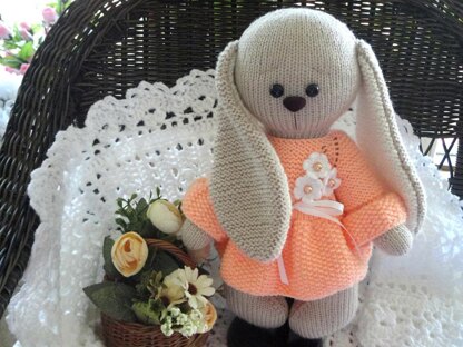 Pattern Knitted Bunny