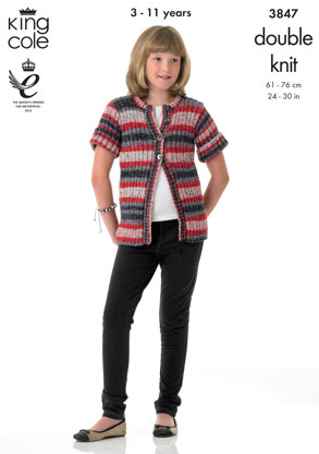 Childrens' Cardigan and Sweater in King Cole Splash DK - 3847
