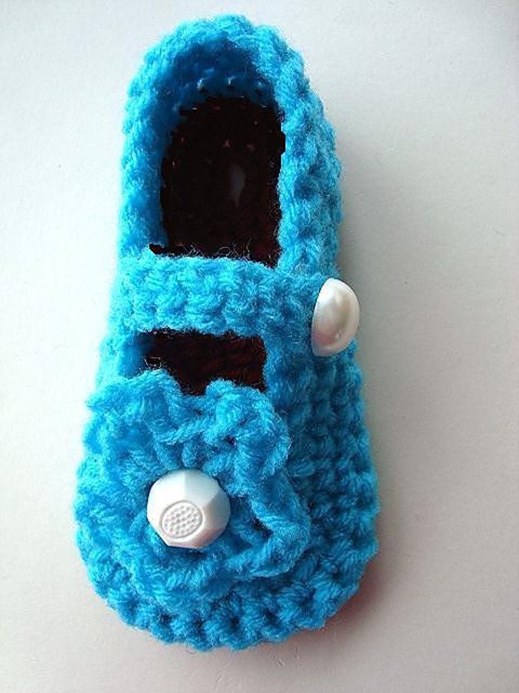 Crochet mary jane baby shoes online