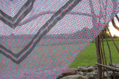 Summer Wildflowers Triangle Shawl