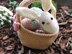 Easter bunny egg basket