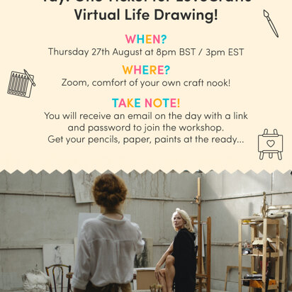 Virtual Life Drawing Class - Free Ticket in - Downloadable PDF