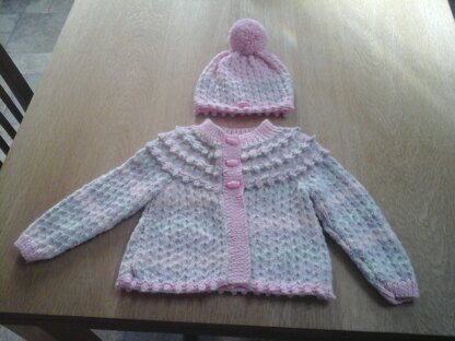 Cardigan and hat for Ava May