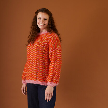 Bailey Ripple Sweater - Jumper Knitting Pattern for Women in Debbie Bliss