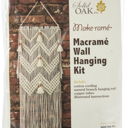 Solid Oak Chevron & Tassels Macrame Kit