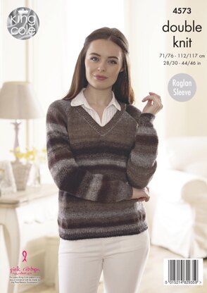 Sweater & Cardigan in King Cole Sprite DK - 4573 - Downloadable PDF