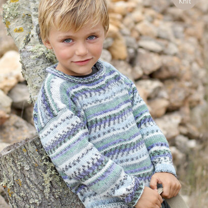 Boys Sweater in Sirdar Crofter DK - 2256 - Downloadable PDF