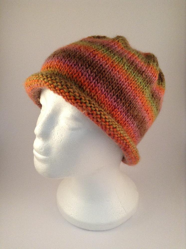 Ravelry: Easy Loom Knitted Hat With A Brim pattern by Crafting With Claudie