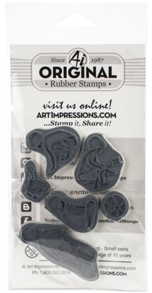 Art Impressions Watercolor Cling Rubber Stamps - Beach Boys