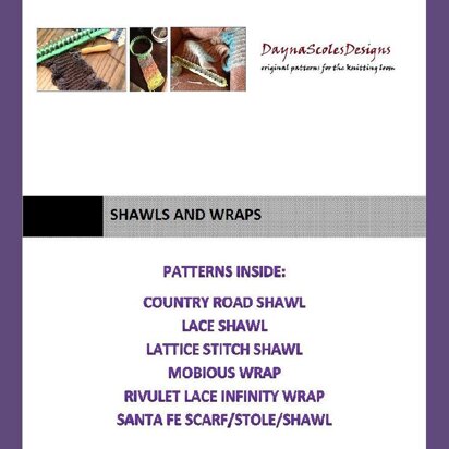 Shawls and Wraps eBook - 6 loom knit patterns - knitting pattern